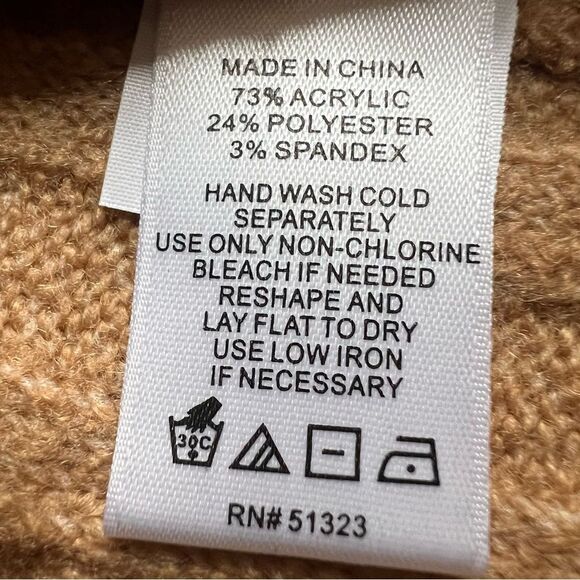 1. State Evermore Wild Oak Cable Knit Crewneck Oversized Pullover Sweater SZ L - Picture 13 of 14